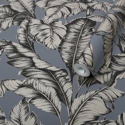 Boutique Sappor Palm Leaf Petrol/Gold Wallpaper Was 23