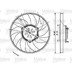 Valeo lüfter motorkühlung motorlüfter kühlerlüfter 120mm