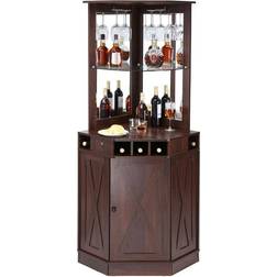 VEVOR Corner Industrial Brown Liquor Cabinet 37.6x183.9cm