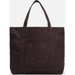 Maison Kitsuné Brown Mini Bold Fox Head Tote P299 PECAN BROWN UNI