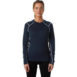 Helly Hansen Lifa Merino Midweight Crew Long Sleeve T-shirt Blue Woman