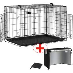 Vounot Dog Crate Portable Foldable Secure Pet Puppy Cage with Cover XXL