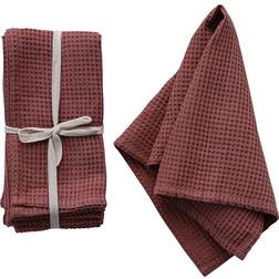 Storied Home 18 Berry Pink Waffle Linen Cloth Napkin Red (50.8x50.8)