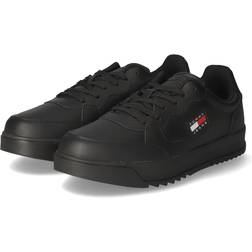 Tommy Hilfiger Retro Essential Leather Cupsole Trainers BLACK