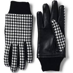 Lands' End Women EZ Touch Screen Lined Leather Gloves