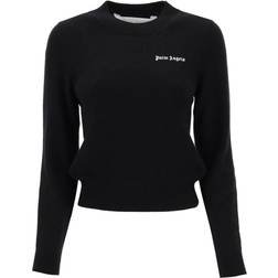 Palm Angels Black Embroidered Sweater