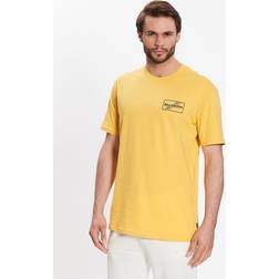 Billabong mens cotton ss t-shirt walled sunny yellow