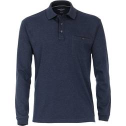 Casamoda Poloshirt LS Dark Blue Dark Blue