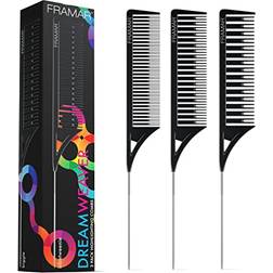 Framar Dream Weaver Comb Black 3 Pack