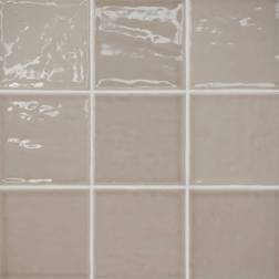 Bedrosians Marin Square Glossy Coastal Cliff Taupe Ceramic Wall Tile 5.49 sq. ft./Case