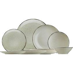 Hermia Adine Tallriksset Porslin/Brun Servis 24st