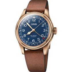 Oris Big Crown Pointer Date Bronze Leather Blue