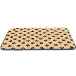 Groundlevel Paw Print Memory Foam Pet Mat Cream 50x80cm