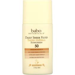 Babo Botanicals Daily Sheer Tinted Mineral Sunscreen Fluid SPF50 1.7fl oz