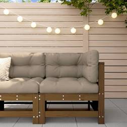 vidaXL Corner with Cushions Honey Pine Modular Sofa