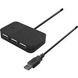 ISY IHU 1001-1 USB Hub Schwarz