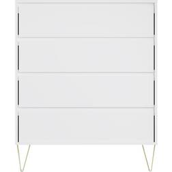 Timber Art Design Monaco White 4 Chest of Drawer 40x97cm