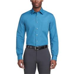 Van Heusen Men's Regular Fit Poplin Dress Shirt - Deep Sea