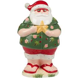 Certified International Santa's Wish 3-d Snowman Cookie Biscuit Jar