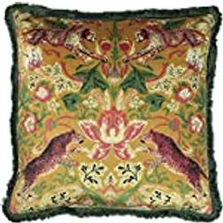 Paoletti Bexley Tropical Floral Leopard Printed Cushion Cover Yellow