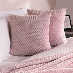 Brentfords 2 Pack of Waffle Fleece Square Cushion Cover