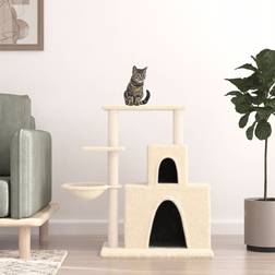 vidaXL Cat Tree with Scratching Posts Cream