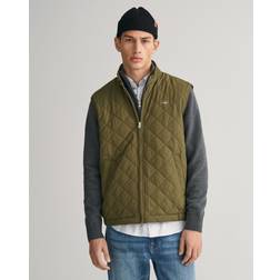 Gant Herr Quiltad Windcheater väst Grön