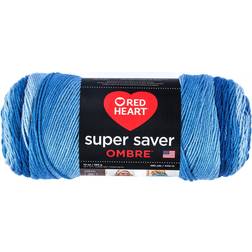 Red heart super saver ombre yarn-true blue