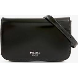 Prada Messenger Bag Mini aus Leder Schwarz Einheitsgröße