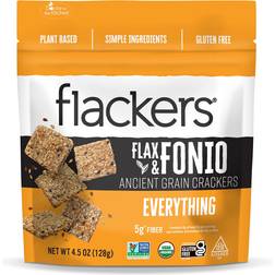 Flackers Everything Flax & Fonio Crackers 4.5oz 1