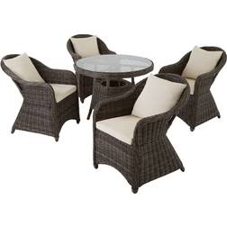 tectake Rattan garden furniture set Zurich with