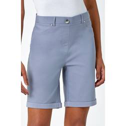 Roman Turned Hem Stretch Shorts