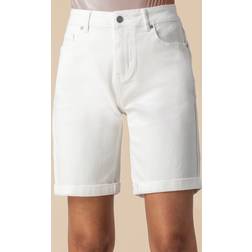 Roman Turned Hem Denim Stretch Shorts