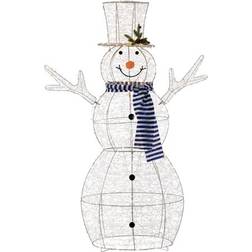 Northlight 48" Lighted Silver Mesh Snowman Twinkling Christmas Lamp