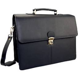 Monolith Foray Leather Briefcase Black