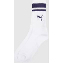 Puma 2-pak Crew Heritage Stripe Socks White/Blue 35/38