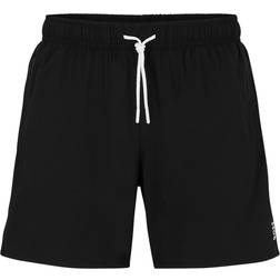 HUGO BOSS Iconic Signature Stripe And Logo Swim Shorts - Black