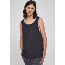 Urban Classics Linnen Heavy Oversized Acid Wash Tank för Herr svart