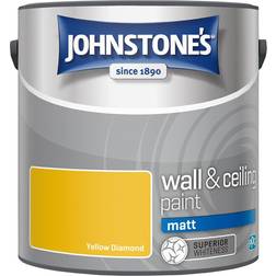 Johnstone's Johnstone's & Diamond Matt Wall Paint, Ceiling Paint Yellow 2.5L