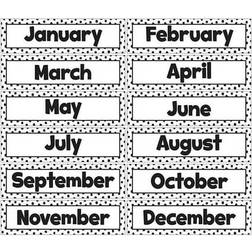 Teacher Created Resources TCR7082-3 Monthly Headliners Black Painted Dots On White Pack of 3