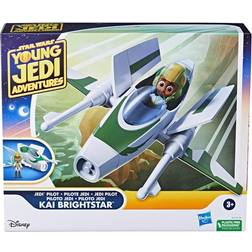 Star Wars Jedi Kai pilot, figur med skepp, skala 10 cm, barnleksaker