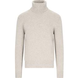 Ami Paris Tonal Ami De Coeur Turtleneck Sweater - Champagne