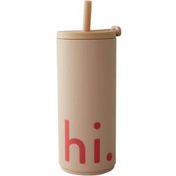 Design Letters To Go Kop Med Sugerør 500 ml Termokop