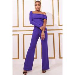 Goddiva One Shoulder Scuba Jumpsuit