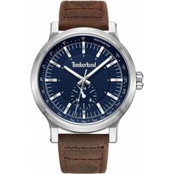 Timberland watch, blue & brown leather strap, 46mm, tdwgf2231001