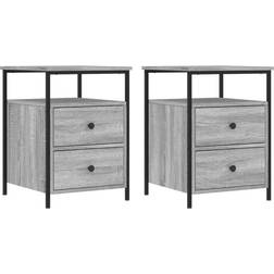 vidaXL Cabinets 2 Engineered Bedside Table