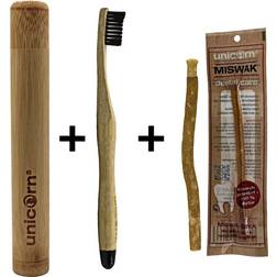 Unicorn Reise Etui + Zahnbürste hart + Miswak