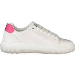 Calvin Klein Sneakers Jeans Chunky Cupsole Laceup Mon Lth Wn YW0YW00823 White/Raspberry Sorbet 01W 8720107371088 1538.00