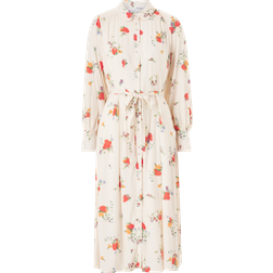 Selected Walda Printed Midi Dress - Snow White