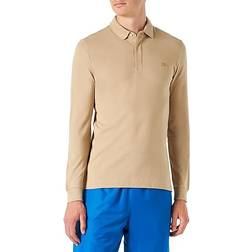 Lacoste Smart Paris Long Sleeve Stretch Polo Shirt - Beige